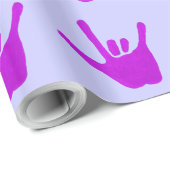 Liebe Lila Wrapping Paper Geschenkpapier (Rolleneckpunkt)