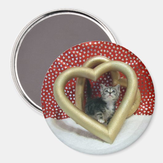 Liebe, Lilo - Herzkatze / Kitten Magnet (Vorderseite/Rückseite)