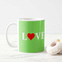LIEBE Lime Green Kaffeetasse