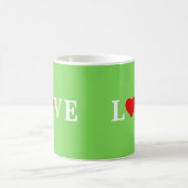 LIEBE Lime Green Kaffeetasse (Mittel)