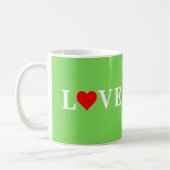 LIEBE Lime Green Kaffeetasse (Links)