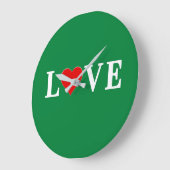 LIEBE Lime Green Modern Große Wanduhr (Winkel)