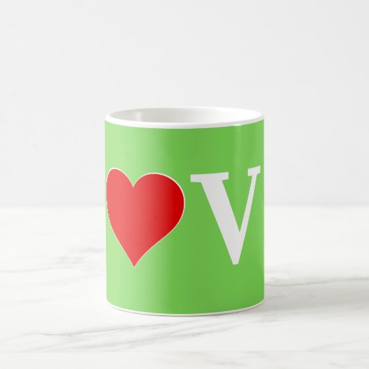 LIEBE Lime Green Modern Kaffeetasse (Mittel)