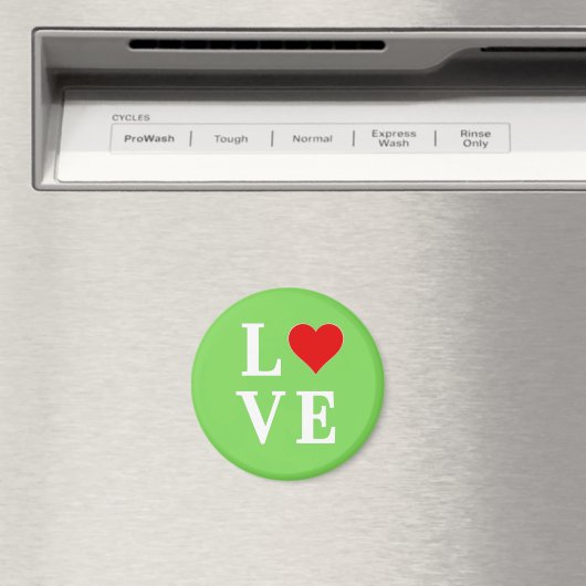 LIEBE Lime Green Modern Magnet (In Situ (Geschirrspüler))