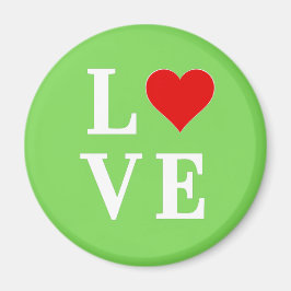 LIEBE Lime Green Modern Magnet