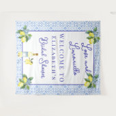 Liebe & Limoncello Brautparty Hintergrund Wandteppich (Vorderseite (Horizontal))