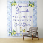 Liebe & Limoncello Brautparty Hintergrund Wandteppich (Beispiel)