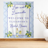 Liebe & Limoncello Brautparty Hintergrund Wandteppich