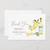 Liebe Limoncello Cocktail Brautparty Dankeskarte (Vorne/Hinten)