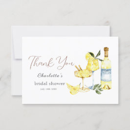 Liebe Limoncello Cocktail Brautparty Dankeskarte