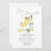 Liebe Limoncello Cocktail Brautparty Einladung (Vorne/Hinten)