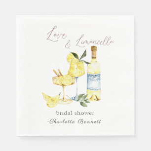 Liebe Limoncello Cocktail Brautparty Serviette