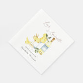 Liebe Limoncello Cocktail Brautparty Serviette (Ecke)