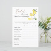 Liebe Limoncello Cocktail Brautparty Spiel (Stehend Vorderseite)