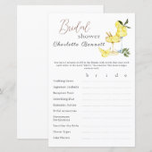 Liebe Limoncello Cocktail Brautparty Spiel (Vorne/Hinten)