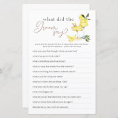 Liebe Limoncello Cocktail Brautparty Spiel (Vorne/Hinten)