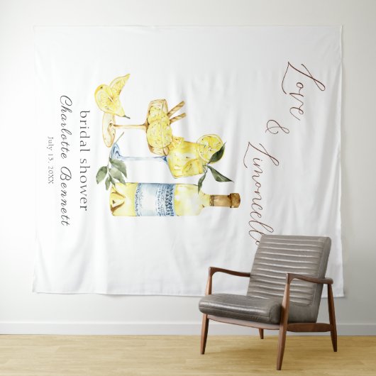 Liebe Limoncello Cocktail Brautparty Wandteppich (Beispiel (Horizontal))