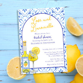 Liebe & Limoncello Italienisches Cocktail Brautpar Einladung