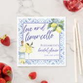 Liebe Limoncello Italienisches handgeschriebenes B Serviette (Beispiel)