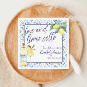 Liebe Limoncello Italienisches handgeschriebenes B Serviette
