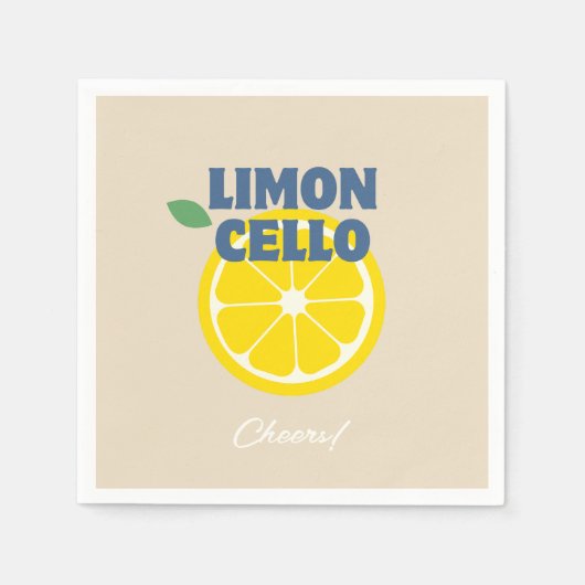 Liebe Limoncello Liquor Serviette (Vorderseite)