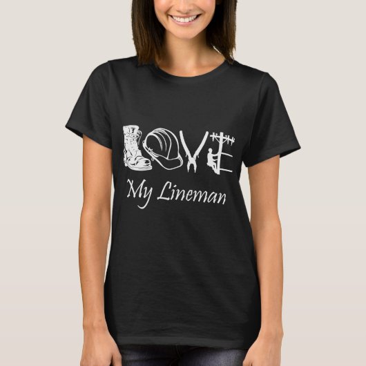 Liebe Lineman Electric Cable Lineman T-Shirt (Vorderseite)
