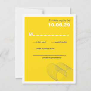 Liebe Lines Wedding RSVP Card Karte