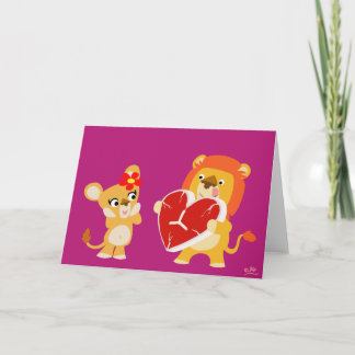 Liebe Lions Grußkarte Karte