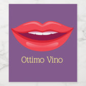 Liebe Lip "Ottimo Vino" Weinetikett (Einzelnes Label)