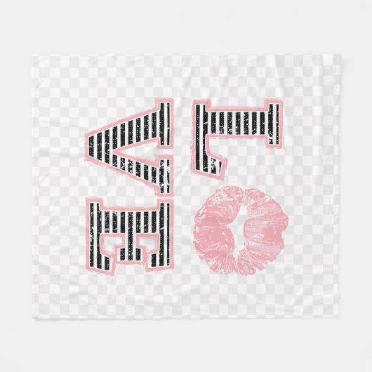 Liebe-Lippen Fleecedecke (Vorderseite (Horizontal))