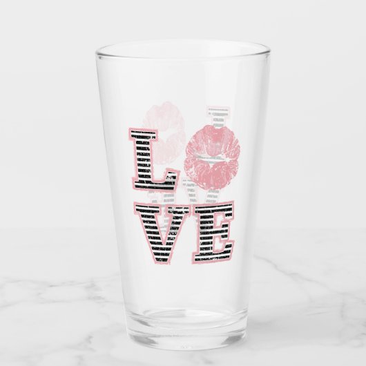 Liebe-Lippen Glas (Vorderseite)