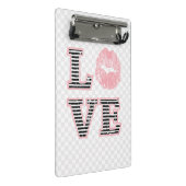 Liebe-Lippen Mini Klemmbrett (Schrägansicht)