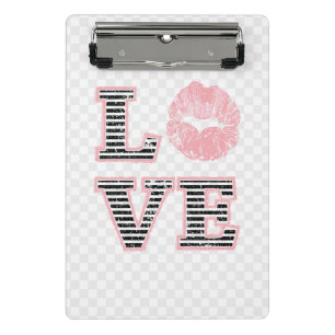 Liebe-Lippen Mini Klemmbrett