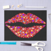 Liebe Lippen-Papiertaschentuch Seidenpapier (Handwerk)