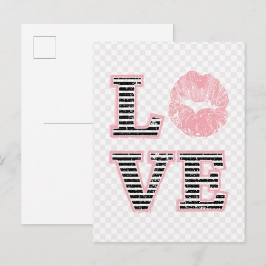 Liebe Lippen Postkarte (Vorne/Hinten)