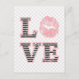 Liebe Lippen Postkarte