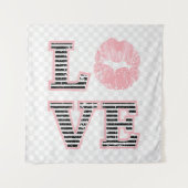 Liebe Lippen Wandteppich (Vorderseite)