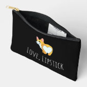 'Liebe, Lippenstift & Corgis' Corgi-Fans, Schwarz Zubehörtasche (Offen)