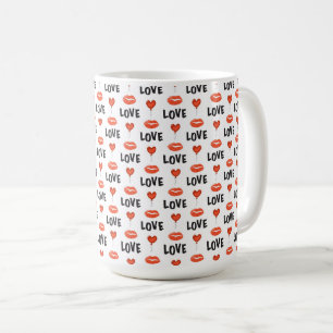 Liebe Lips and Hearffee Tasse