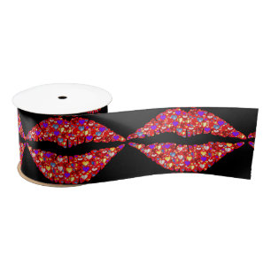 Liebe Lips Band Satinband