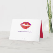 Liebe Lips Grußkarte Feiertagskarte (Rückseite)