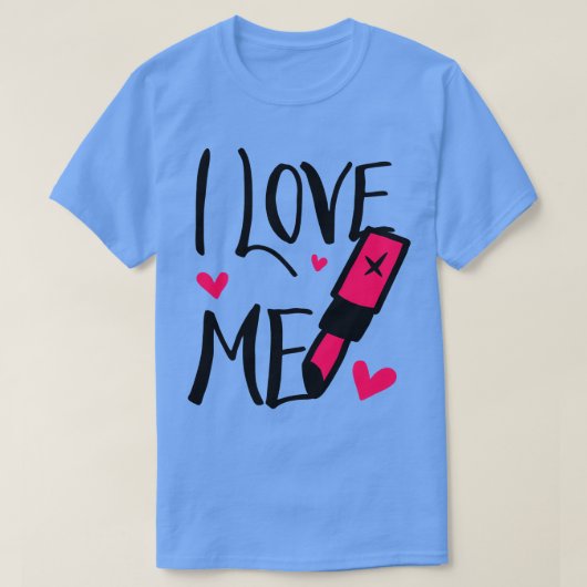 Liebe, Lipstick und Herz T-Shirt (Design vorne)