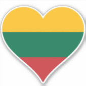 Liebe Litauische Flagge Aufkleber (Vorderseite)
