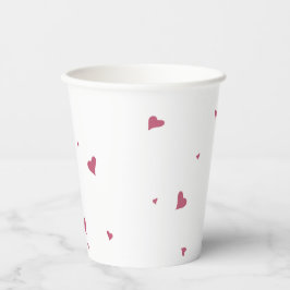 LIEBE | Little Pink Hearts & White Pappbecher