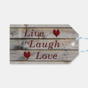 Liebe Live-Laugh am Rande einer Scheune Geschenkanhänger