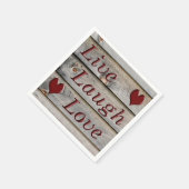 Liebe Live-Laugh am Rande einer Scheune Serviette (Ecke)