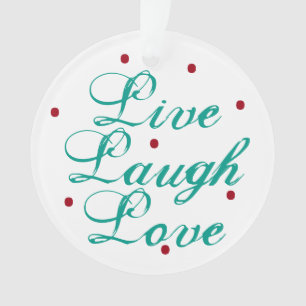 Liebe Live-Laugh Ornament mit Punkten