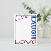 Liebe Live-Laugh Postkarte (Stehend Vorderseite)