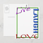 Liebe Live-Laugh Postkarte (Vorne/Hinten)