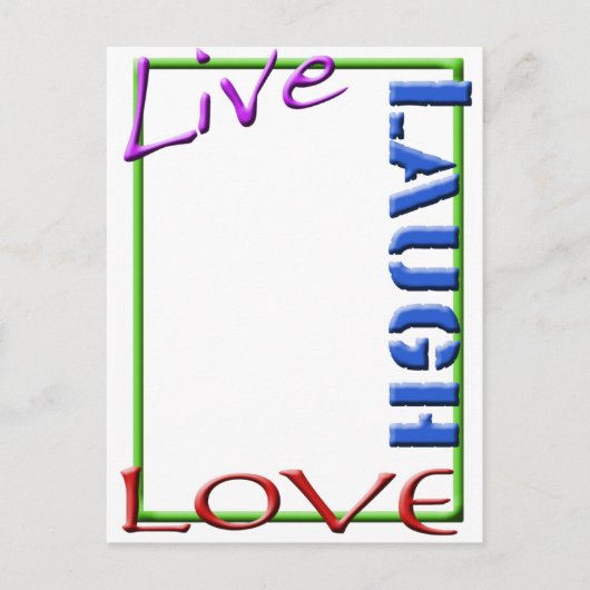 Liebe Live-Laugh Postkarte (Vorderseite)